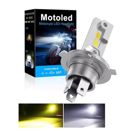 スーパーブライト H4 LED 2色 ヘッドライト 車 バイク LO イエロー HI ホワイト1 2...