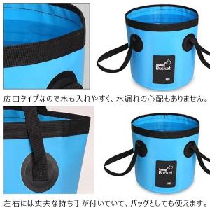 折り畳みバケツ ターポリンバケツ 12L 20...の詳細画像2