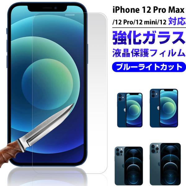 iPhone 12 12 Pro 12 Pro Max 12 mini用 液晶保護フィルム ブルーラ...