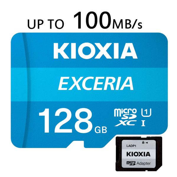 microSDXC 128GB KioxiaUHS-I U1 100MB/S SDアダプター付き N...