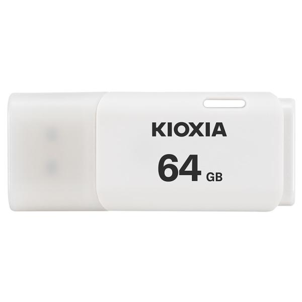 64GB USBメモリ USB2.0 Kioxia日本製 キャップ式 ホワイト 海外パッケージ 翌日...