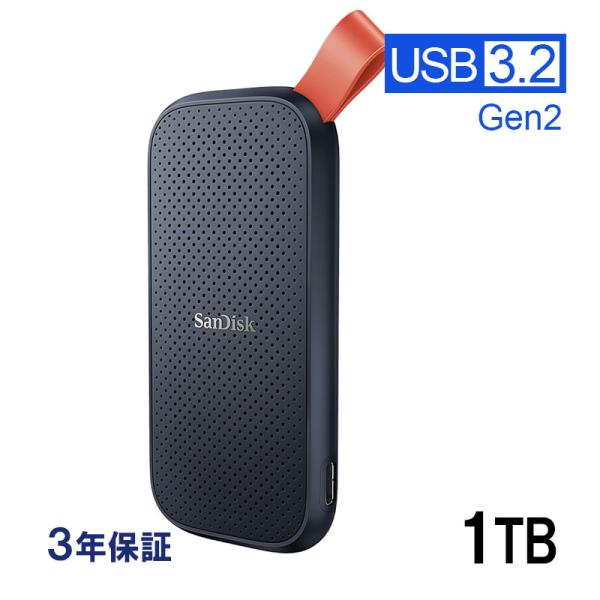 ポイント2倍 SanDisk サンディスク ポータブルSSD 1TB USB3.2 Gen2 R:8...