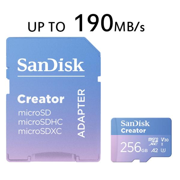 microSDXC 256GB SanDisk UHS-I U3 V30 4K A2 Class10...