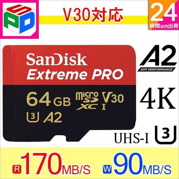 microSDXC 64GB SanDisk UHS-I U3 V30 A2 Class10 R:1...