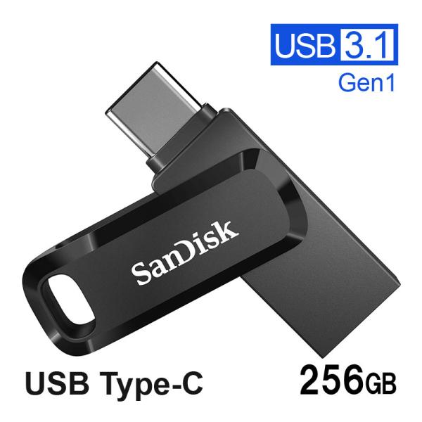 USBメモリ 256GB SanDisk USB3.1 Gen1-A/Type-C 両コネクタ搭載 ...