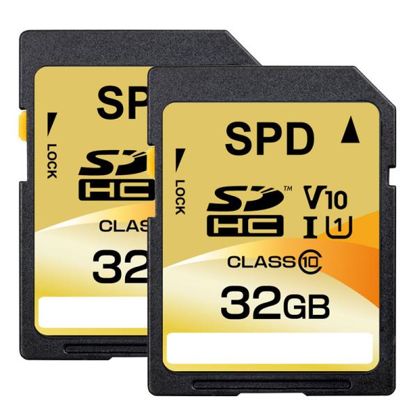 セール！2個セット SDHCカード SDカード 32GB SPD 100MB/s UHS-I U1 ...