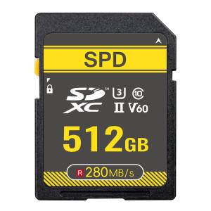 ポイント5倍！SDXCカード 512GB SPD UHS-II Class10 U3 V60 R:280MB/s W:155MB/s 4K Ultra HD対応 SD-512GU2V60 国内5年保証 ゆうパケット送料無料