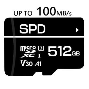 microSDカード 512GB SPD 100-80mb/s  UHS-I U3 V30 4K対応 アプリ最適化 Rated A1対応 ゆうパケット