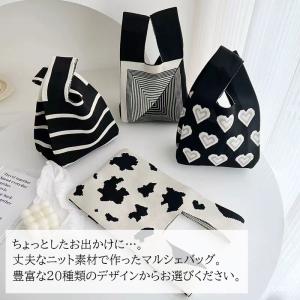 ニットバッグ ミニバッグ トートバッグ マルシ...の詳細画像1