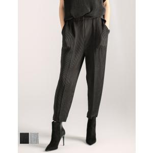 SPECCHIO 公式店 スペッチオ シャトルプリーツ テーパードパンツ レディース 大きいサイズ フリーサイズ S/M/L/LL/3L/4L 7-31号 ウエストゴム 体型カバー