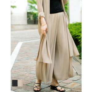 SPECCHIO（スペッチオ） シャトルプリーツ ワイド ストレート パンツ