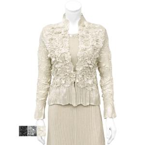 SPECCHIO 公式店 スペッチオ プリーツ ボレロ ジャケット レディース 大きいサイズ フリーサイズ ビジネス 旅行 きれいめ 上品 カラーレスジャケット