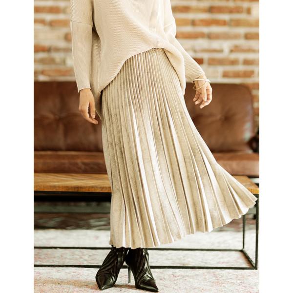SPECCHIO スペッチオ ロングスカート プリーツスカート ロング 大きいサイズ フリーサイズ ...