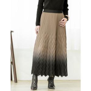 SPECCHIO 公式 スペッチオ グラデーション プリーツスカート ロングスカート レディース 体型カバー 大人 カジュアル フレア おしゃれ きれいめ ウエストゴム