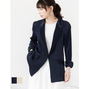 SPECCHIO 公式店 スペッチオ テーラード ジャケット レディース フォーマル ジャケット きれいめ プリーツ ジャケット 大きいサイズ