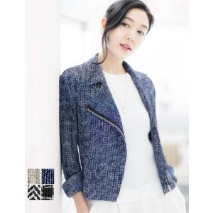 SPECCHIO 公式店 スペッチオ プリント ライダースジャケット レディース プリーツ ショート ジャケット 大きいサイズ 体型カバー おしゃれ きれいめ 軽量