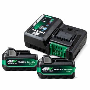 ハイコーキ 純正 BSL36A18X 2個 + UC18YDML 急速充電器 バッテリー セット 2ポート 36V 2.5Ah / 18V 5.0Ah 対応 USB充電端子付き HiKOKI