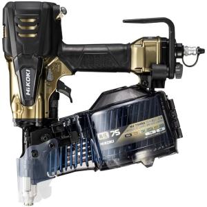 ハイコーキ NV75HRA(S) 高圧ロール釘打機 75mm パワー切替機構・エアダスタ付 ハイゴールド 電源コード式 HiKOKI