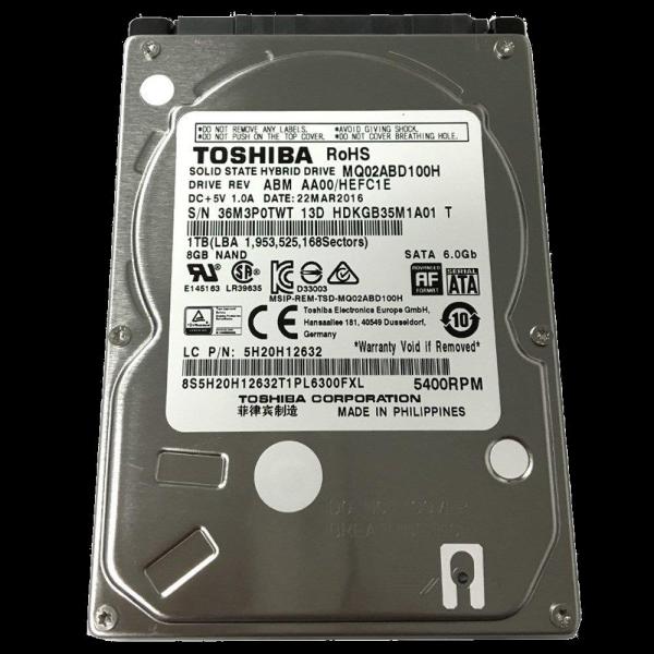 TOSHIBA MQ02ABD100H 2.5インチ 5400rpm 64MB 1TB SSHD 8...