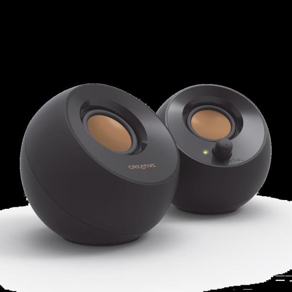 ブラック Creative Pebble ブラック 音声入力は3.5mm ピンプラグ接続 電源はUS...