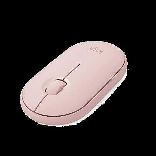 ローズ_マウス ロジクール ワイヤレスマウス 無線 マウス Pebble M350RO 薄型 静音 ...