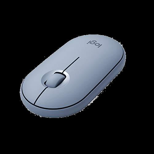 ブルー_マウス ロジクール ワイヤレスマウス 無線 マウス Pebble M350BL 薄型 静音 ...