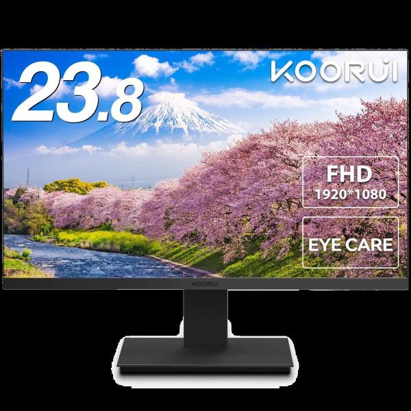 23.8_24インチ FHD VA KOORUI モニター 23.8インチ 24N1A ディスプレイ...