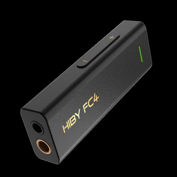 ブラック HiBy FC4ヘッドホンアンプ ポータブルDAC 4.4mmと3.5mmヘッドフォン出力...