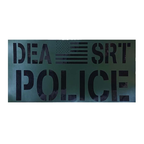 DEA POLICE SRTレーザーカットパッチ ブラックリフレクティブ