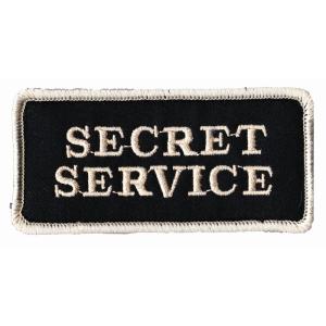 USSS シークレットサービスSECRET SERVICEパッチ 白 ブレスト用
