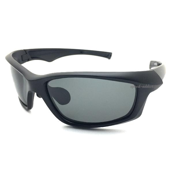 FLEXIBLE NOSE PAD POLARIZED SUNGLASS 艶消しBLACK × 偏光...