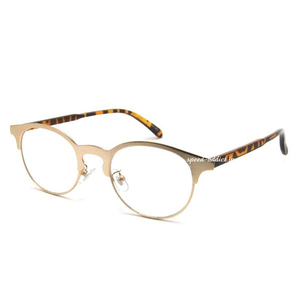 METAL BOSTON SUNGLASS GOLD・べっ甲 × CLEAR/メタルボストンサングラ...