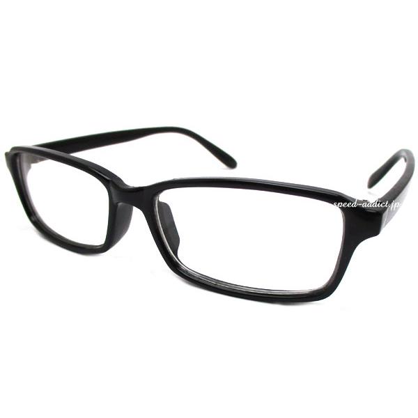 SQUARE SHADE NARROW SUNGLASS BLACK × CLEAR/スクエアシェー...