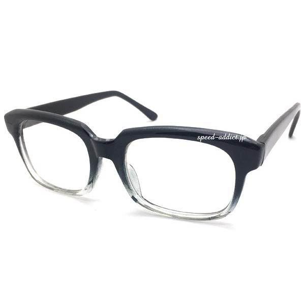 CLASSIC OLD SQUARE SUNGLASS BLACK HALF × CLEAR/クラシ...