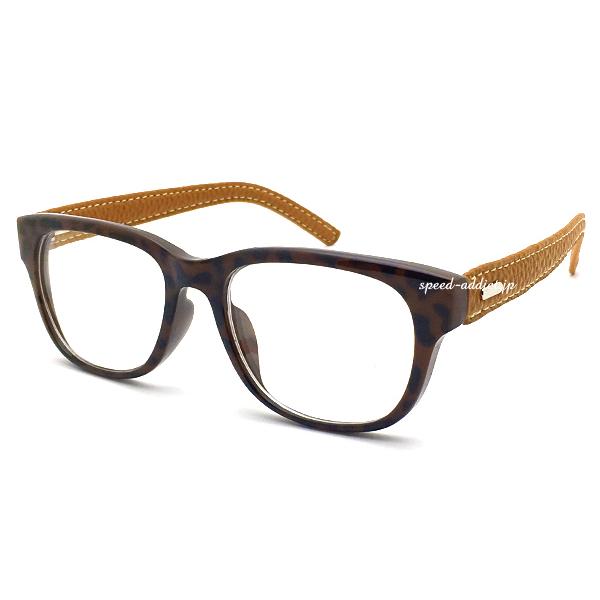 LEATHER TEMPLE SQUARE WELLINGTON べっ甲・BROWN × CLEAR...