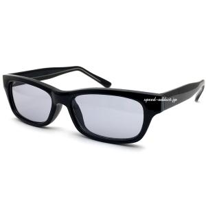 強化SQUARE SUNGLASS BLACK × LIGHT SMOKE/スクエアサングラスバイカーシェード伊達メガネカラーレンズuvカット黒ぶちスクエア男女兼用