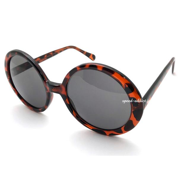 BIG OVAL SUNGLASS べっ甲 × SMOKE/ビッグオーバルサングラスデミ鼈甲ブラウン...