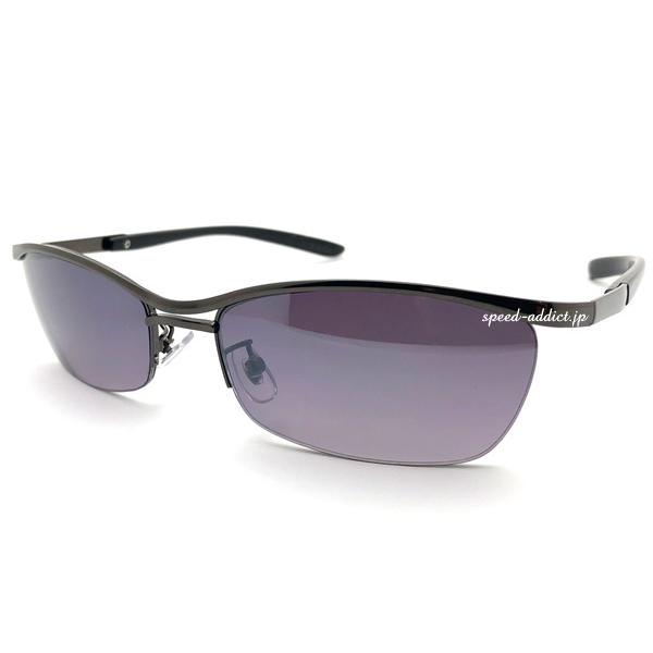 METAL HALF RIM SUNGLASS GUNMETAL × SMOKE/メタルハーフリムサ...