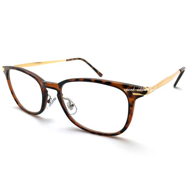 KEYHOLE BRIDGE SQUARE WELLINGTON SUNGLASS べっ甲/GOLD...