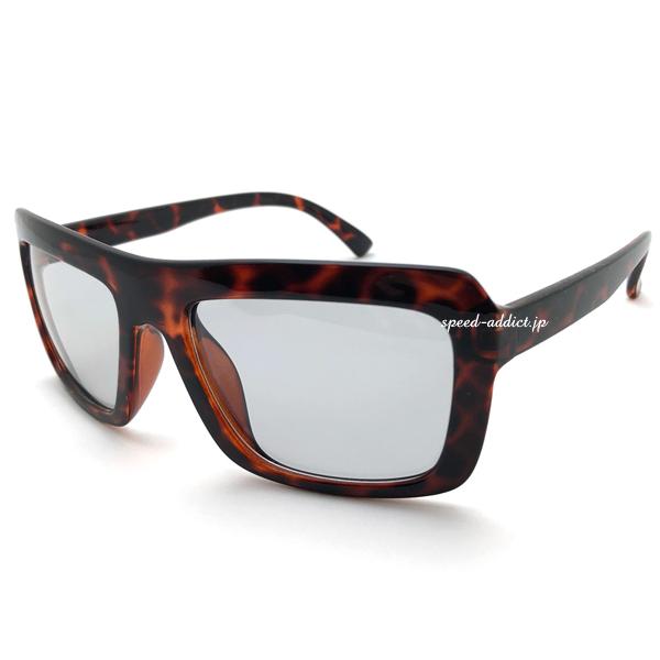 POLARIZED SQUARE TEARDROP SUNGLASS べっ甲 × 偏光LIGHT S...