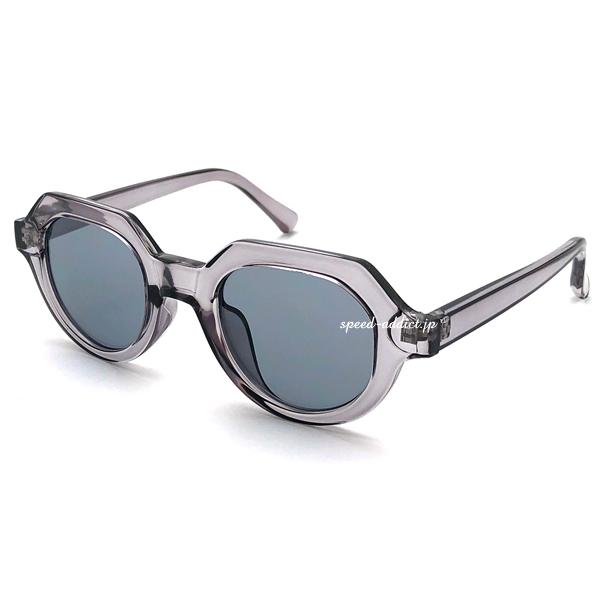 BOLD CROWN PANTO SUNGLASS CLEAR PURPLE × SMOKE/クラウ...