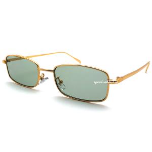 METAL SQUARE SUNGLASS for JAPANESE GOLD × CLEAR/メタルスクエア