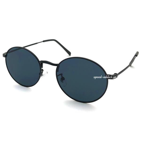 METAL ROUND BOSTON SUNGLASS 艶消しBLACK × SMOKE/メタルラウ...