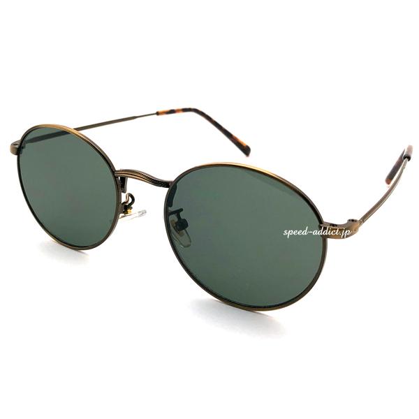METAL ROUND BOSTON SUNGLASS BRONZE × DARK GREEN/メタ...