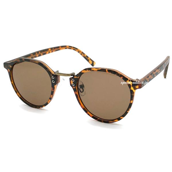 METAL BRIDGE CROWN PANTO BOSTON SUNGLASS 艶消しべっ甲/GO...
