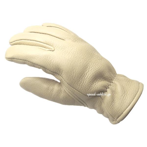 CHURCHILL GLOVE CREAM/チャーチルグローブクリーム白white裏地なし鹿革ディア...