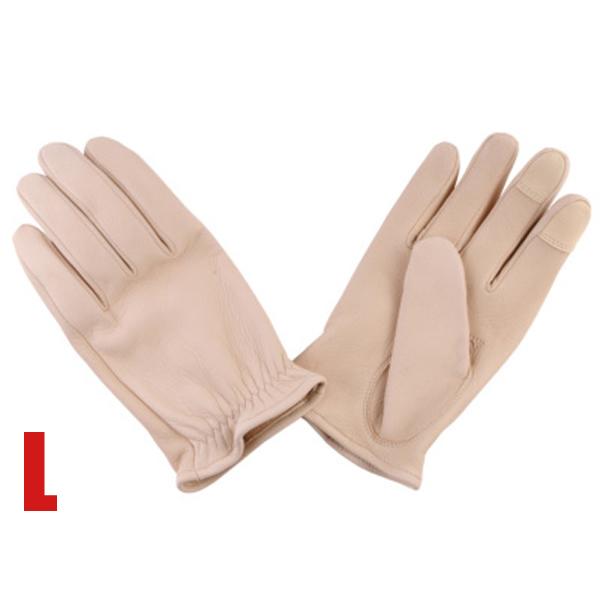 GMG DEER SKIN GLOVE ショートリスト GMG-07 IVORY L/ディアスキン鹿...