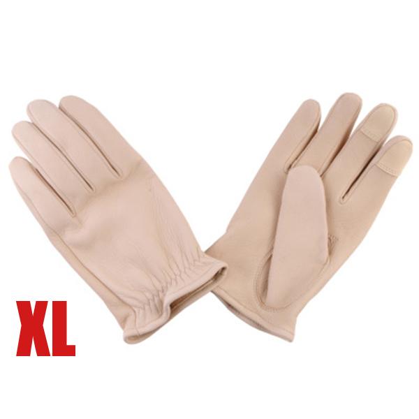 GMG DEER SKIN GLOVE ショートリスト GMG-07 IVORY XL/レザー手袋ア...