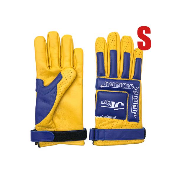 JT Racing USA VINTAGE RACING GLOVE YELLOW × BLUE S...
