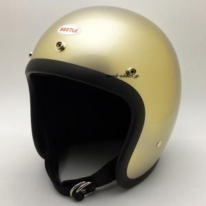 【即納】OCEAN BEETLE BEETLE L.A.C CHAMPAGNE GOLD/オーシャンビートルlacシャンパンゴールド金ビンテージヘルメット60s70s｜speed-addict